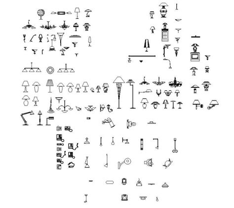 Lighting Units Detail 2d View CAD Blocks Layout File In Autocad Format