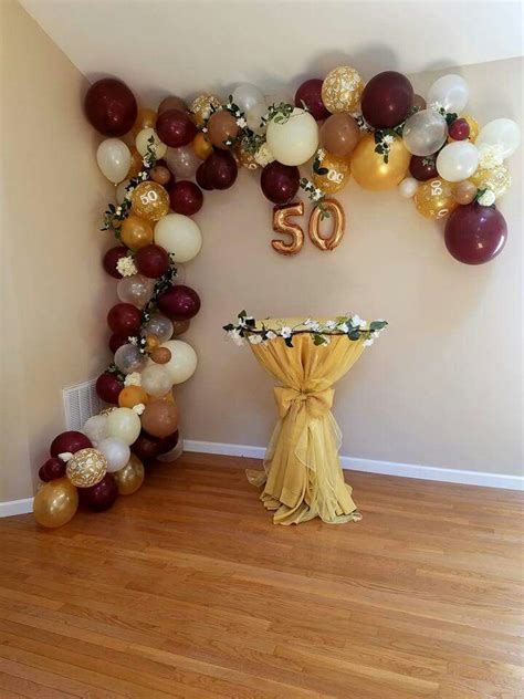 Balloon Arrangement For 50th Birthday 50th Birthday Party Ideas