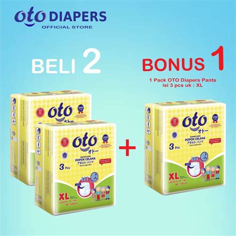 Jual Oto Diapers Adult Pants Popok Dewasa Celana Xl Isi Pcs Buy Get