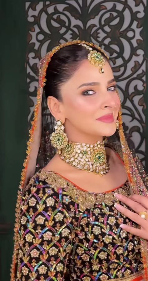 Saba Qamars Royal Bridal Look Adored By Fans Reviewitpk
