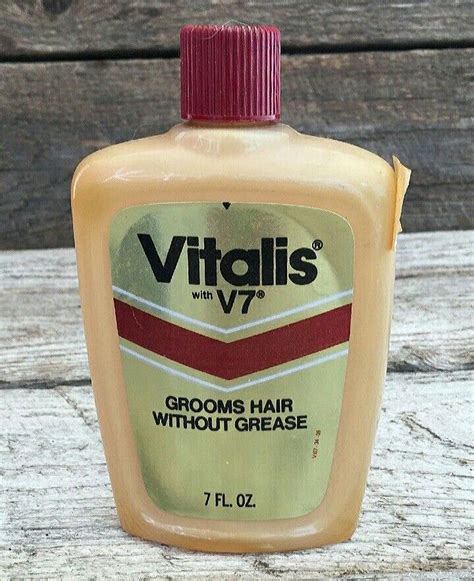 Debuting around the 1940s, vitalis hair tonic was advertised as a means of styling hair without having to delve into excessively greasy products. Vitalis Hair Tonic with V7 bottle | Vitalis hair tonic ...