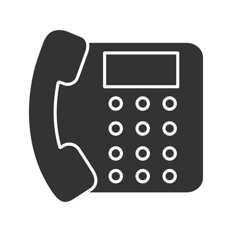 Landline Phone Glyph Icon 5869380 Vector Art At Vecteezy