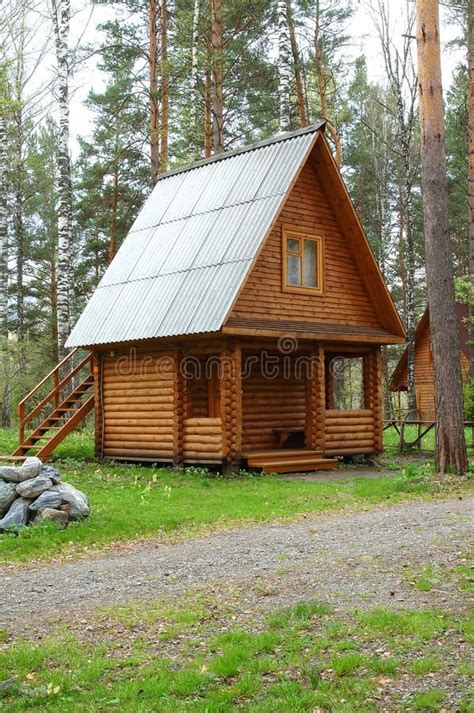 Photo About Wooden Small House In A Wood For Travellers Image Of