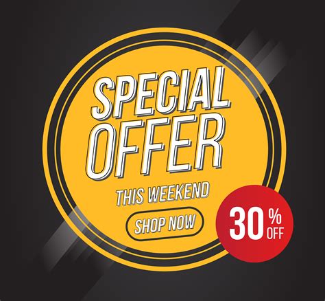 Special Offer Sale Banner Template Design Up To 30 Percent Offend Of