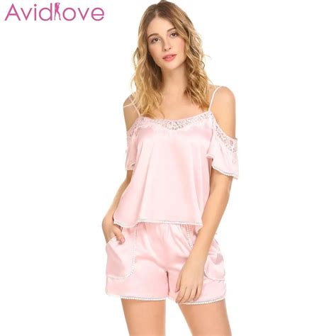 Aliexpress Com Buy Avidlove Women Sexy Satin Sleepwear Summer Pajama