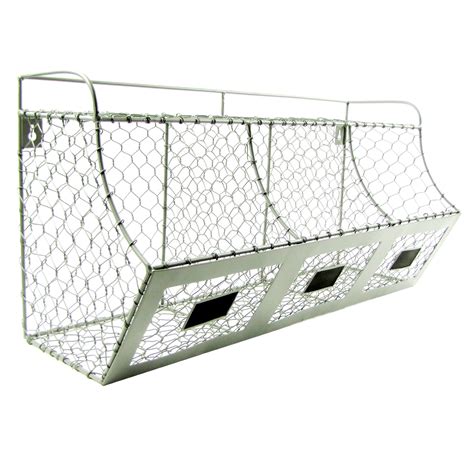 Check spelling or type a new query. Treasure Gurus Rustic Chicken Wire Wall Storage 3 Bin ...