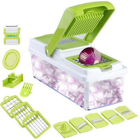 Vegetable Slicer Dicer Weinas Food Chopper Cuber Cutter Cheese Grater