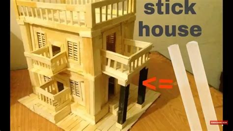 How To Make Modern Popsicle Sticks House Building Popsicle Stick