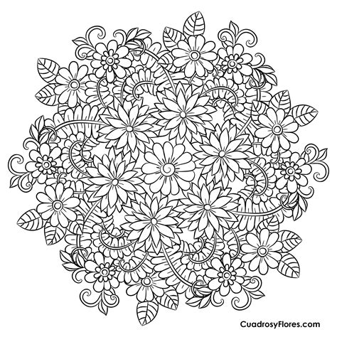 ஜ Imágenes De Flores Para Colorear ஜ Preciosos Mandalas De Flores