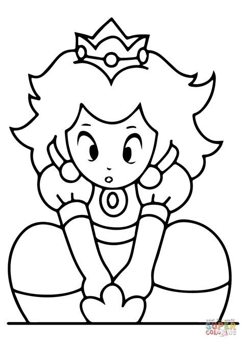 Maybe you would like to learn more about one of these? Kawaii Princess Peach coloring page | Free Printable ...