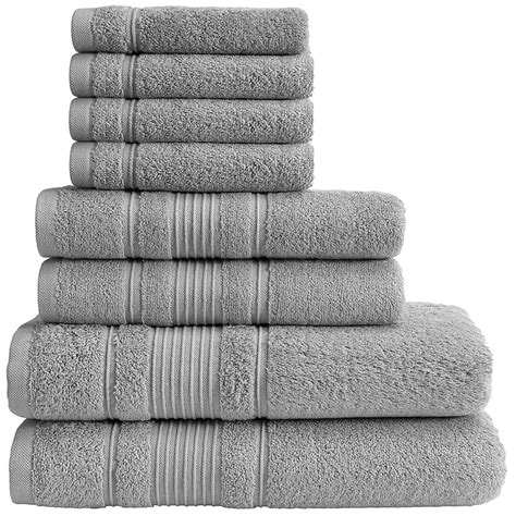 Qute Home Spa And Hotel Towels 8 Piece Towel Set 2 Bath Towels 2 Hand