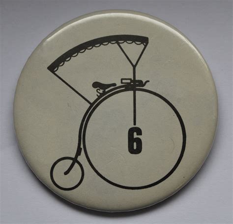 The Prisoner Number Six Penny Farthing Badge 1970s Spy Shows Old