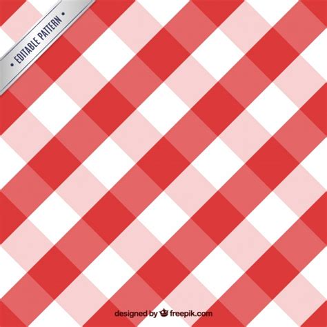Red And White Gingham Pattern Vector Free Download