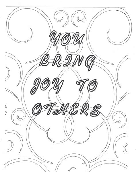 You Bring Joy To Others Coloring Page Etsy Love Coloring Pages