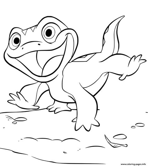 Printable frozen 2 bruni coloring pages bruni lizard frozen 2 coloring page in 2020 disney princess coloring pages elsa coloring. Lizard Bruni From Frozen 2 Coloring Pages Printable