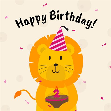 Birthday Greetings With Animals Vector Illustration 542151 Vector Art