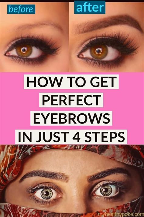 Perfect Eyebrows In Just 4 Steps My Healthy Poke Perfect Eyebrows