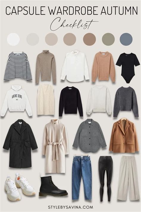 capsule wardrobe autumn 2022 what to wear this fall style by savina fall capsule wardrobe