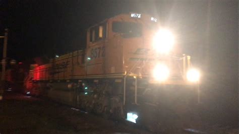 Bnsf Mixed Freight Train Night Action Quincy Il 8222017 Youtube