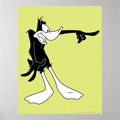 Daffy Duck Shocked And Pointing Poster Zazzle