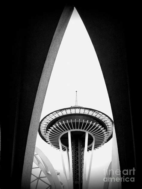 Seattle Space Needle Black And White Photograph By Nancy Harrison