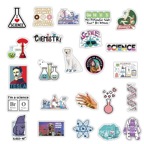 50 Pcs Laboratory Stickers Chemistry Doodles Stickers Set Etsy