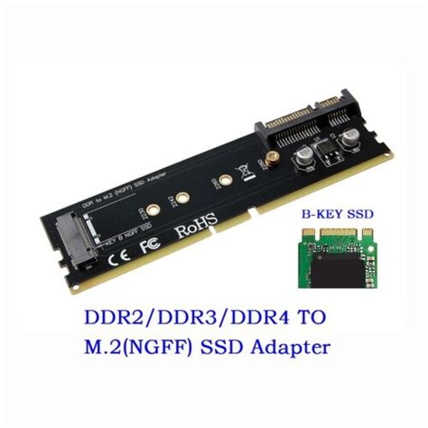 Ddr2 Ddr3 Ddr4 To M2 Ssd Adapter M 2 B Key Riser Card Support 2242 2260 2280 Ebay