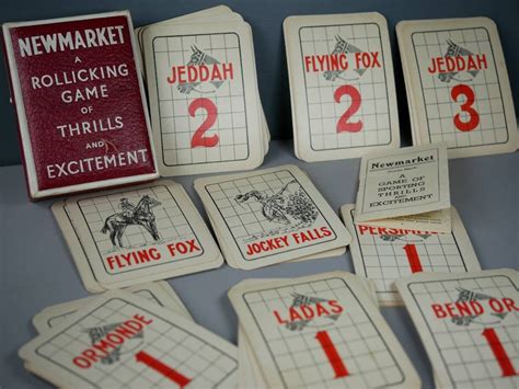 Vintage Retro Card Game Newmarket A Rollicking Game Of Thrills Etsy