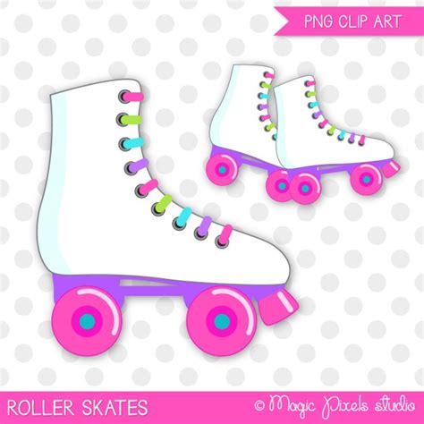 Roller Skates Clipart Roller Skating Clip Art Skating Etsy