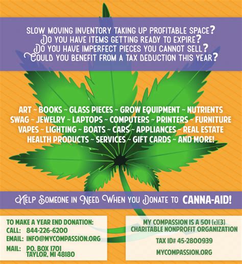 Donate To Our Canna Aid Program