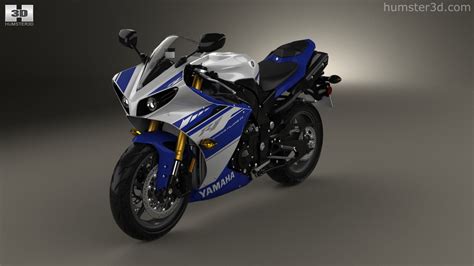 The 3d model was created on real car base. 360 view of Yamaha R1 2014 3D model - Hum3D store