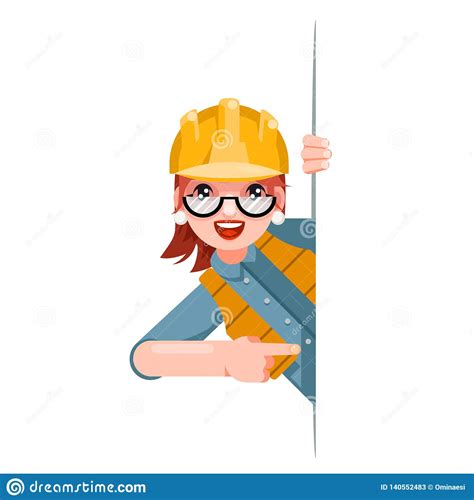 Foreman Woman Worker Professional Builder Engineer Look