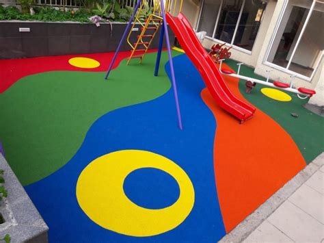 Vez Harwester Plain Playground Rubber Flooring Rs Square Feet ID