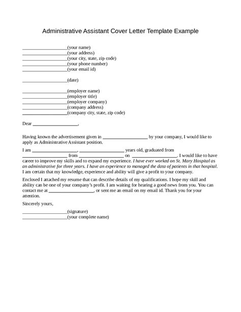 Cover Letter For Front Office Assistant Edit Fill Sign Online