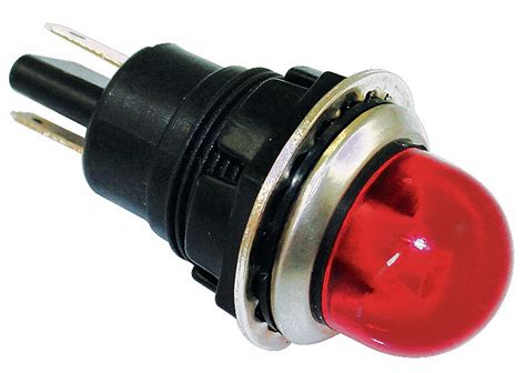 Dayton Raised Indicator Light Red 0187 In Tab Led 120v Ac 22ny60