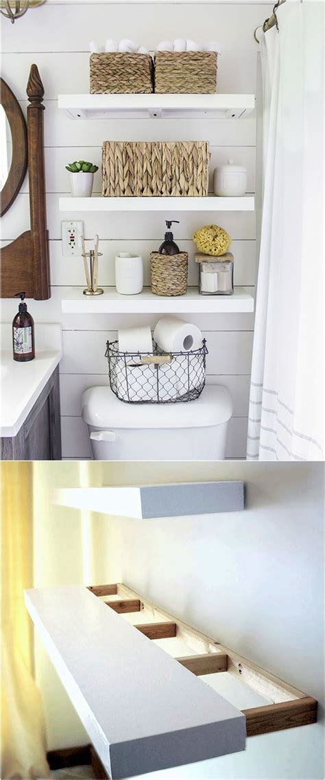 Bathroom shelves for your home spa. 16 Easy and Stylish DIY Floating Shelves & Wall Shelves ...