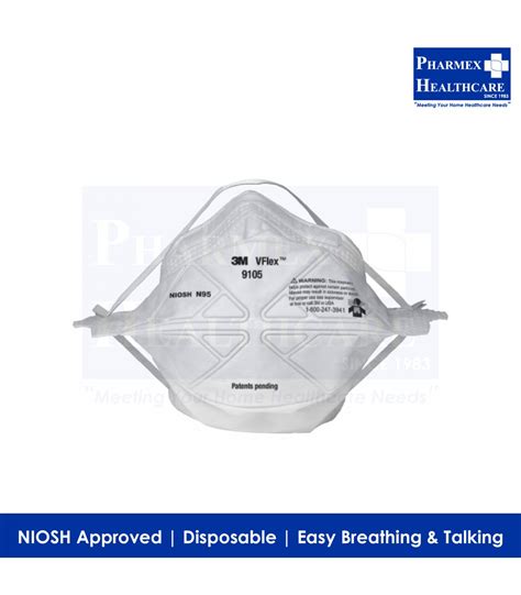 3m Vflex N95 Particulate Respirator Mask 91059105s