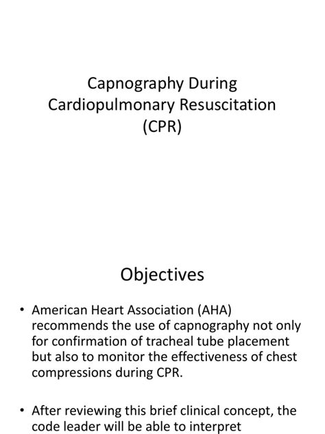Capnography During Cpr Cardiopulmonary Resuscitation Pulmonology