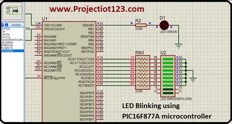 Led Blinking Using Pic16f877a Microcontroller