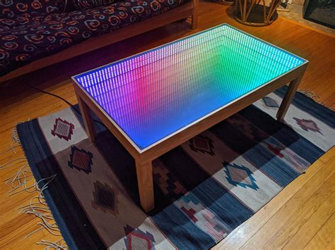 I Made A 600 Led Programmable Infinity Mirror Coffee Table Rwoodworking