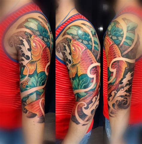 Can a koi be used as a sleeve? Asian Colour Archives - Chronic Ink | Koi dragon tattoo ...