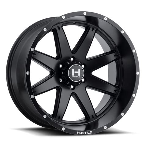 Hostile H109 Alpha Black Powerhouse Wheels And Tires