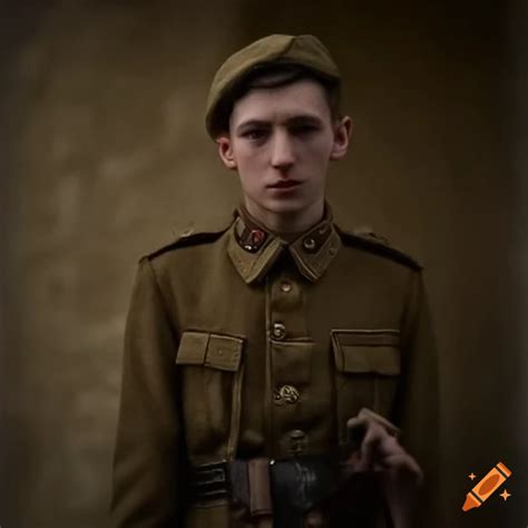 Portrait Of An Irish Soldier In World War I
