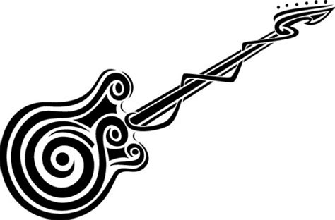 View 1,000 black and white guitar illustration, images and graphics from +50,000 possibilities. Guitar clipart with an spiral Vector | Free Download
