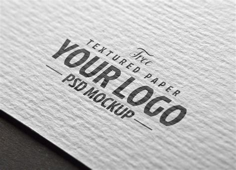 Free 3 Textured Paper Logo Mockup Psd Set Good Mockups