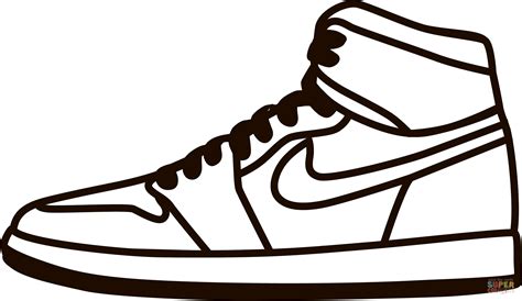 Nike Sneaker Coloring Page Free Printable Coloring Pages