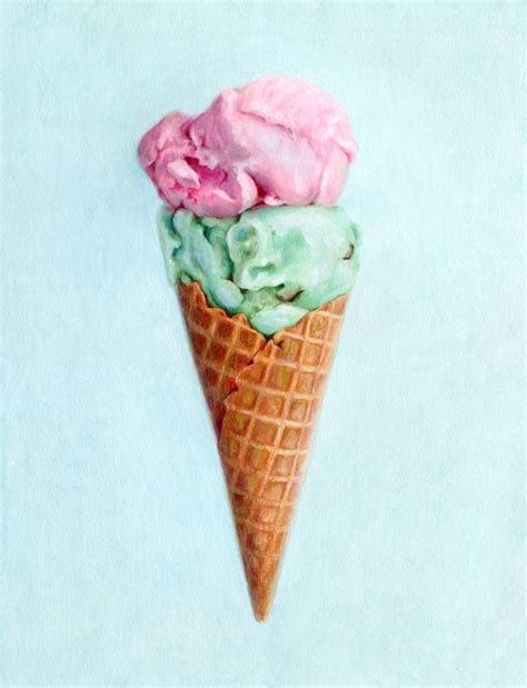 Kendyll Hillegas New Series Of Mixed Media Ice Cream Paintings By