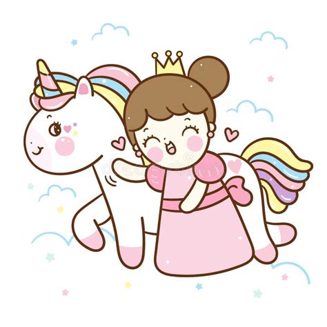 Little Girl Riding Pony Flat Design Stock Illustrations 12 Little