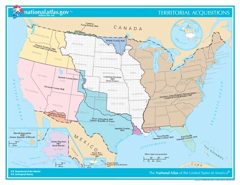 The Big Official Map Of Us Territorial Acquisition Mapa De Fuso