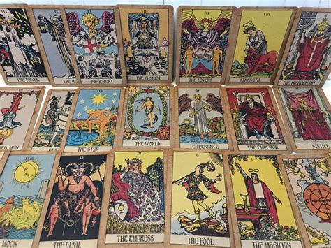 Tarot Cards Deck Vintage Rider Waite in Color Professional | Etsy